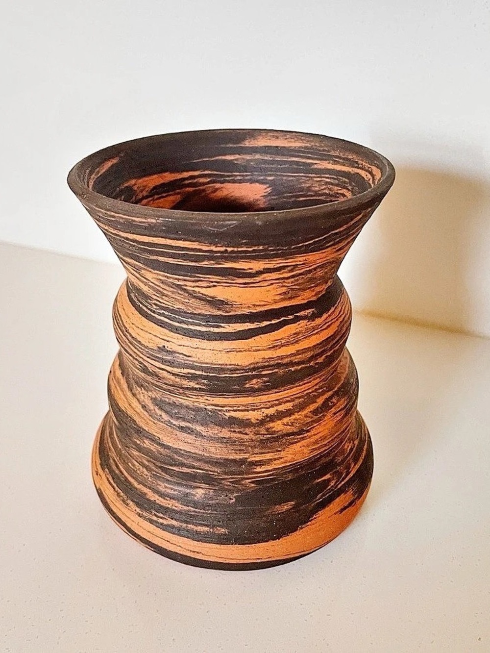 Gabo Martini Potts One of a Kind Marbled Ceramic Vessel